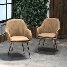 골드임페리얼 인조 가죽 의자 2p, 베이지, 2개 홈인테리어/의자/소파 반품 최저가 153,710원