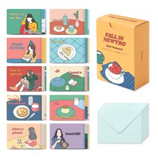 모노라이크 폴 인 뉴트로 미니엽서 박스 세트, 혼합색상, 1세트 완구/취미/수집품 반품 최저가 6,730원