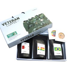 베테랑 원두커피 240g x 3종 세트 B 선물용 + 강뉴부대 컵받침, 커피 페루 찬차마요 + 볼리비아 카라나비 에스페셜 + 브라질 술데미스 + 강뉴부대 컵받침, 1세트 undefined/undefined 반품 최저가 22,510원