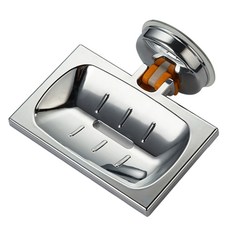 흡착식 사각 비누걸이, 실버, 1개 생활용품/수납/정리 반품 최저가 2,860원