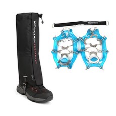 Libero 리자드 체인 아이젠 + 리암 스패츠 세트, 블루 + 블랙 스포츠_레저/등산/아웃도어 반품 최저가 23,650원