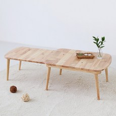 마켓비 폰두 확장형 고무 나무 테이블, 내추럴 undefined/undefined 반품 최저가 54,030원