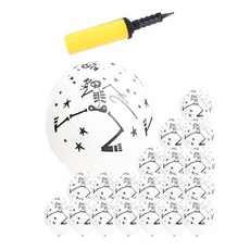 할로윈 풍선 30cm x 20p + 소형리본 + 손펌프 랜덤발송, 해골 화이트, 1세트 문구/오피스/파티/이벤트 반품 최저가 1,870원