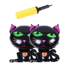 할로윈 은박풍선 슈퍼쉐입 2p + 손펌프 랜덤발송, 검은고양이, 1세트 문구/오피스/파티/이벤트 반품 최저가 3,560원