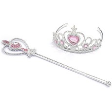 공주 왕관 + 요술봉세트, 연핑크, 1세트 완구_취미/역할놀이 반품 최저가 3,590원