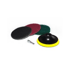 전동드릴용 청소 수세미 75mm 3종 + 백업 패드 + 연결 어댑터 세트, 회색 + 적색 + 녹색, 1세트 홈인테리어/욕실용품 반품 최저가 4,780원