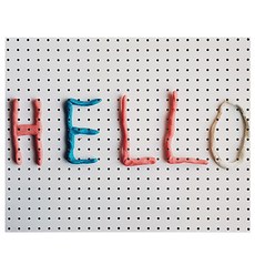 앤비커머스 인테리어타공판 헬로H white, 1개, 화이트 문구/오피스/보드/칠판/광고 반품 최저가 20,600원