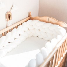 올아이원트 아기침대 범퍼가드 꽈배기쿠션, 화이트 출산/유아동/유아동침구 반품 최저가 10,720원