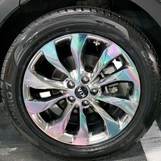 스킨텍 더 뉴 쏘렌토 더 마스터 홀로그램 휠스티커 48cm, 혼합색상, 1개 자동차용품/익스테리어 반품 최저가 23,850원