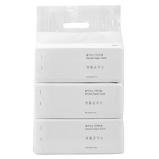 생활공작소 뽑아쓰는 천연펄프 키친타올, 100매, 3개 주방용품/일회용품/종이컵 반품 최저가 6,780원