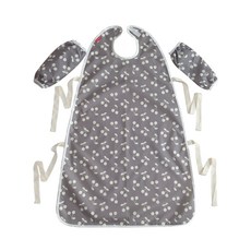 애플아이 방수 긴팔 식탁 일체형 턱받이, 체리그레이, 1개, 1매 출산/유아동/출산준비물/선물 반품 최저가 7,600원