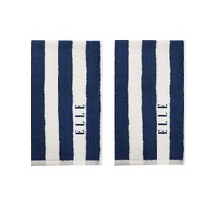 엘르 스트라이프 바스타올 480g 30수 코마사, 블루, 2개 홈인테리어/바스타월 반품 최저가 28,140원