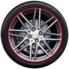 앨림더드림팩토리 휠라인 스티커 반사 레드 16~17인치, 1개 자동차용품/차량관리/소모품 반품 최저가 5,050원