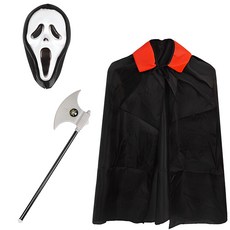 망토 + 스크림가면 + 꼬마도끼 세트, 혼합색상, 1세트 완구/취미/파티/마술도구 반품 최저가 5,480원
