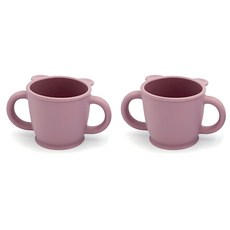 양손잡이 유아용 곰돌이 실리콘 컵, 다크핑크, 2개 주방용품/유아동컵/빨대컵 반품 최저가 8,190원