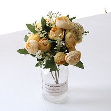 리버그린 조화 러블리 라넌 화병 세트, 옐로우, 1세트 홈인테리어/원예/가드닝 반품 최저가 7,920원