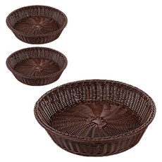 앤티스 다목적 배수 원형 나무바구니, 다크브라운, 3개 주방용품/주방조리도구 반품 최저가 15,790원