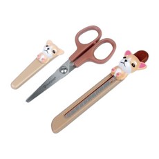 바이하츠 자르시개 안전캡 가위 + 컷터, 혼합색상, 1세트 문구/오피스/학용품/수업준비 반품 최저가 8,510원