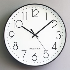 MJK 모던샤인 무소음 벽시계, 화이트블랙 홈인테리어/홈데코/디퓨저 반품 최저가 7,620원