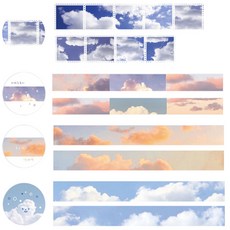 하늘 마스킹 테이프 4종 세트, 랜덤 발송, 1세트 문구/오피스/학용품/수업준비 반품 최저가 16,920원