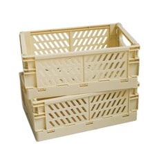 케이트가든 플라스틱 미니멀 폴딩박스, 크림, 2개 생활용품/수납/정리 반품 최저가 10,500원