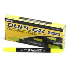 자바펜 듀플렉스 트윈 오리지널 형광펜, 노랑, 12개입 문구/오피스/학용품/수업준비 반품 최저가 4,210원