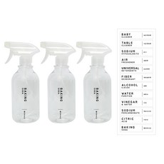 생활만 투명원형라지 분무기 520ml x 3p + 러블리영문 라벨, 1세트 주방용품/주방잡화 반품 최저가 4,200원