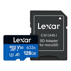 렉사 하이퍼포먼스 microSDXC 메모리카드 UHS-I 633x, 128GB, 1개 가전디지털/휴대폰 액세서리 반품 최저가 17,720원