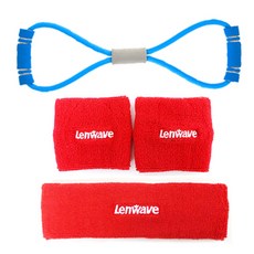 런웨이브 8자 튜빙밴드 + 손목아대 2p + 헤어밴드, 블루(튜빙밴드), 레드(아대, 헤어밴드), 1개 스포츠/레저/헬스/요가/댄스 반품 최저가 8,030원