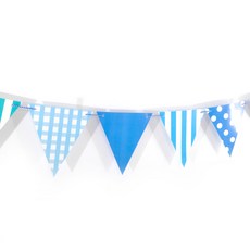 파티쇼 파티 플래그 가랜드, 블루 문구/오피스/파티/이벤트 반품 최저가 2,430원