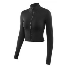 알럽핏 여성용 지퍼라인 포인트 크롭 요가 집업 점퍼 스포츠/레저/여성스포츠의류 반품 최저가 7,680원