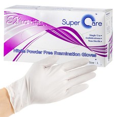 슈퍼케어 니트릴장갑 200매입, 화이트, 대(L), 1개 주방용품/일회용품/종이컵 반품 최저가 12,900원