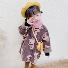 엔젤아이 여아용 곰돌이 뽀글 코트 출산/유아동/유아동패션 반품 최저가 12,950원