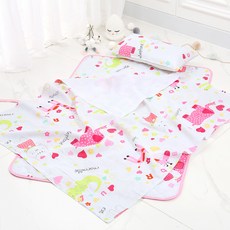 코니아일랜드 어린이집 휴대용 인견 겹이불세트 메밀 애니멀, 핑크 출산/유아동/유아동침구 반품 최저가 23,980원