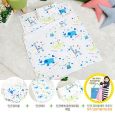 코니아일랜드 인견 겹이불세트 메밀 애니멀, 블루 출산/유아동/유아동침구 반품 최저가 62,100원