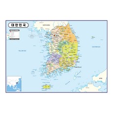 지도닷컴 대한민국 코팅형 지형 지도 150 x 110 cm, 1개 문구/오피스/학용품/수업준비 반품 최저가 42,000원