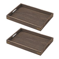 마켓피오 빈티지나무 트레이 2p, 혼합색상, 2개 주방용품/쟁반/베드트레이 반품 최저가 13,170원
