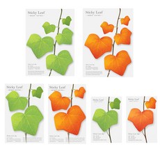 어프리 스티키리프 담쟁이 베이직 점착메모지 그린 3종 + 레드 3종 세트 C, 혼합색상, 1세트 문구/오피스/학용품/수업준비 반품 최저가 2,780원