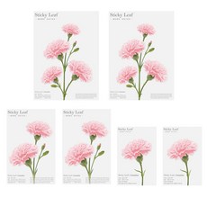 어프리 스티키리프 카네이션 베이직 점착메모지 3종 세트 A, 핑크, 2세트 문구/오피스/학용품/수업준비 반품 최저가 8,260원