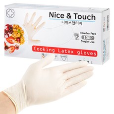 나이스앤터치 요리용 라텍스장갑 S, 소(S), 1개 주방용품/일회용품/종이컵 반품 최저가 7,750원