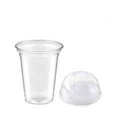 PLA 테이크아웃 아이스컵 92mm + 돔뚜껑 세트, 490ml, 1개입, 500개 주방용품/일회용품/종이컵 반품 최저가 57,840원
