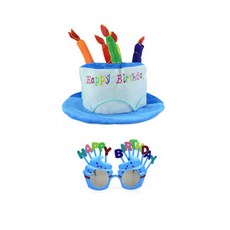 마켓감성 생일파티 벙거지 모자 + 안경 세트, 벙거지모자(타입1), 안경(블루), 1세트 문구/오피스/파티/이벤트 반품 최저가 7,720원