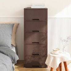 코멧 국내생산 라탄 서랍장, 브라운, 5단 생활용품/수납장/서랍장 반품 최저가 27,290원