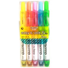모리스 이지노크S 형광펜 세트 MRH-105, 5색, 1개 문구/오피스/학용품/수업준비 반품 최저가 3,150원