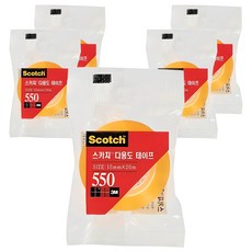 스카치 투명테이프 550 리필 18mm x 20m, 5개 문구/오피스/사무용품 전문관 반품 최저가 6,450원
