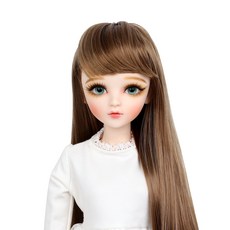아카라치 60cm용 구체관절인형 스트레이트 가발, 브라운, 1개 완구/취미/인형 반품 최저가 10,340원