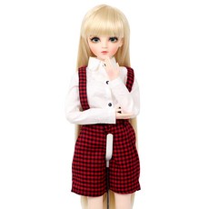 아카라치 구체관절인형 60cm용 체크멜빵의상세트, 혼합 색상, 1개 완구/취미/인형 반품 최저가 17,920원