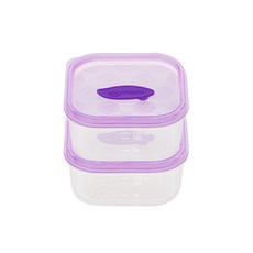 실리만 실리콘 사각 이유식 보관용기, 보라, 2개, 120ml 주방용품/밀폐저장/도시락 반품 최저가 4,950원