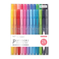 톰보 플레이칼라2 24색 세트, 혼합 색상, 1세트 문구/오피스/필기류 반품 최저가 16,460원