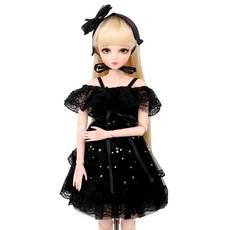 아카라치 구체관절인형 60cm용 의상 오프숄더, 블랙, 1개 완구/취미/인형 반품 최저가 21,820원